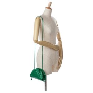 New w/ Tags Bottega Veneta Green Intrecciato Pouch Clutch